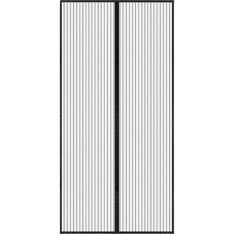 Ineasicer Moustiquaire Porte Magnétique 100x210cm Bande Adhésive Fermeture Automatique Maille Ultra Fine Installation sans Outil Facile pour Enfants et Animaux de Compagnie, Noir (1/5)