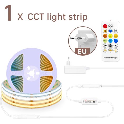 (2m)Bande lumineuse LED COB CCT (bande lumineuse FOB flexible à intensité variable, DC24V) (1/5)