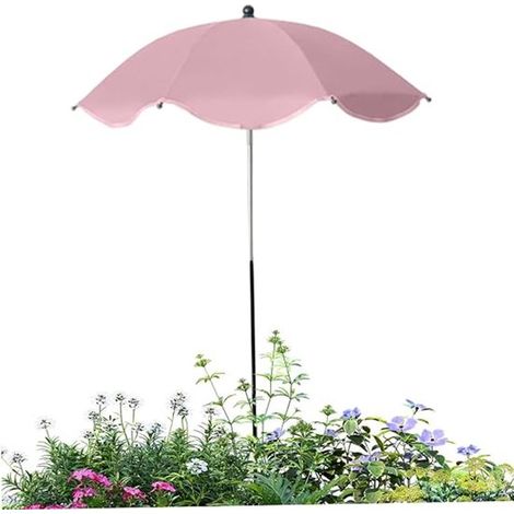 Parasol réglable pour plantes, tissu d'ombrage avec protection UV, grand parasol de jardin pour parterres et plantes en pot, protection solaire robuste, rose (1/5)