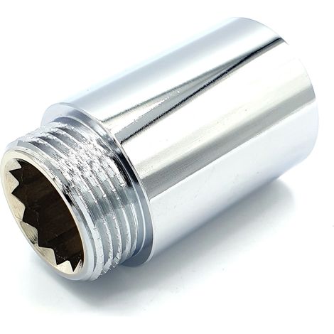 Verchromte Messingverlängerung 3/4" 40 mm (1/3)