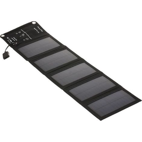 Chargeur solaire Portable avec Port USB pliable, 5 panneaux solaires, Camping randonnée voyage, chargeur de téléphone solaire Compact (1/5)
