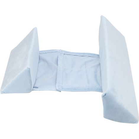 Oreiller de positionnement pour bébé dormant sur le côté, anti-régurgitations de lait (bleu) (1/5)