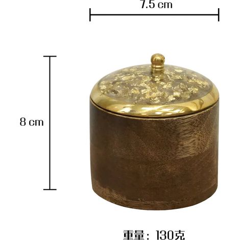 Boîte à bijoux créative en bois avec poignée artistique en laiton, pot cadeau décoratif, décoration intérieure.