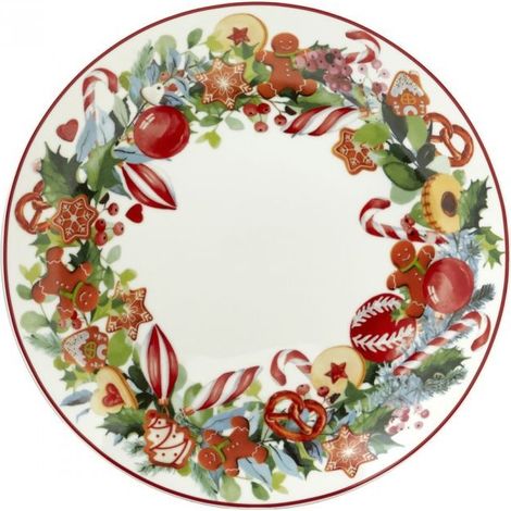 Piatto rotondo Natale Fade Penny cm 30