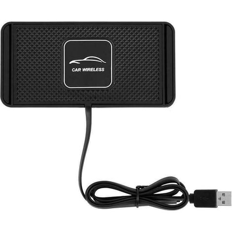 Wireless Car Charger Mat, Fast Non-Slip Silicone Induction Car Charger for Smartphone Vertical Hold Office and Car (1/5)