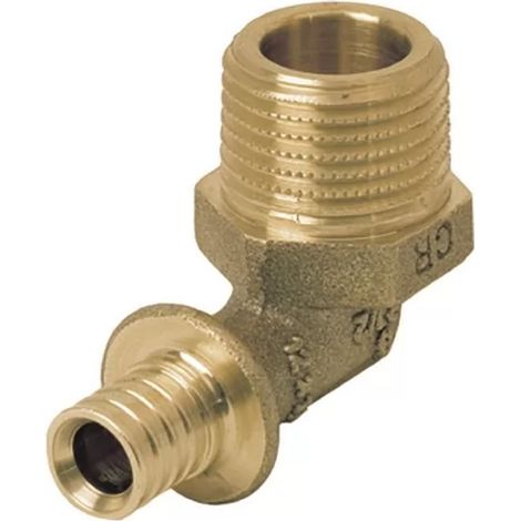 Rehau 137623-001 - Codo 90° rosca macho 25-3/4"M en latón