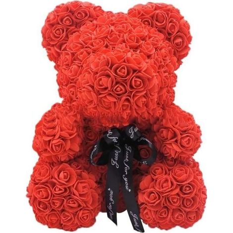 Rose Ours éternel Fleur Ours en Peluche Fleurs artificielles Saint Valentin Anniversaire de Mariage Anniversaire Cadeaux Jouets (Re-Ywey (1/5)