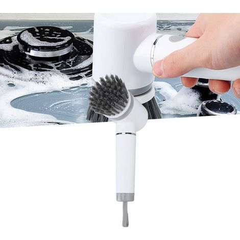 BelleRise – Kabellose elektrische Zahnbürste – 2 Geschwindigkeitsstufen, 360°-Drehfunktion, IPX7 – 200 Min. Akkulaufzeit – für Küche/Bad, 19 cm (1/5)