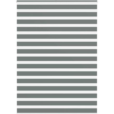 Doppelrollo Dunkelgrau 165x200 cm Stoffbreite 160,9 cm Polyester