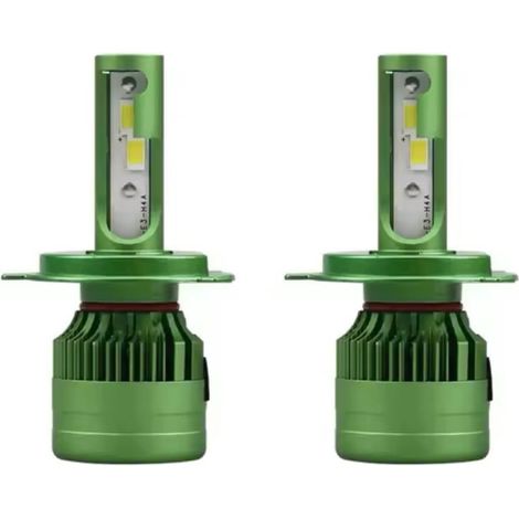 DISCORAMA® - KIT LED H4 LAMPADINE 360°, FARI LENTICOLARI PER AUTO 120W, FARI AUTO CANBUS 6000K LUCE BIANCA
