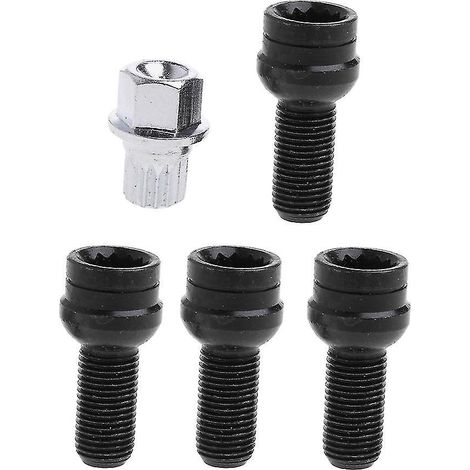 Vis antivol M14x1,5 mm pour roues en acier, compatible avec les écrous de roue à verrouillage par clé. (1/4)