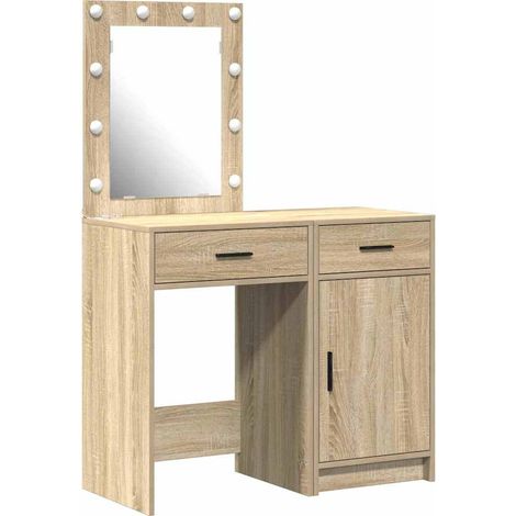 Maison Exclusive - Schminktisch mit Tür 2 pcs Braun 50 x 41 x 135