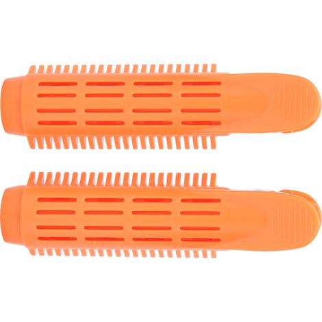 2 Pièces Pinces à Cheveux Boucles, Rouleaux Volumateurs pour Cheveux Naturels et Épais, Outil de Coiffure Orange (1/5)