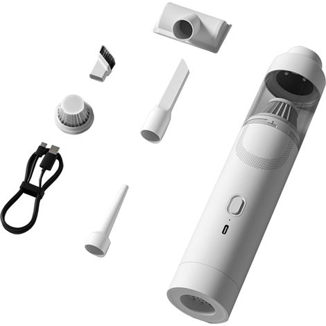 Aspirateur à main 11 000 Pa - Aspiration sans balais - 2 vitesses réglables - Pour intérieur de voiture et ménage (1/5)