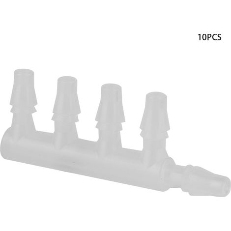 Lot de 10 raccords de tuyau transparents en plastique pour pompe à air d'aquarium (5 voies) - Accessoires pour aquarium (1/5)