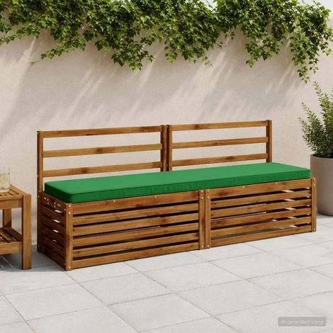 vidaXL Cojín para banco de 1 pieza VUGHT 100% Poliéster Verde (1/5)