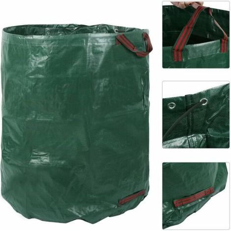 royaluxe - Sac Poubelle de Jardin 500L Couleur Vert 2 Pièces Extérieur (1/4)