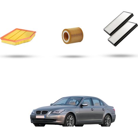 Kit tagliando 3 filtri compatibile con Bmw serie 5 (E60/E61) 525i 141kw dal 2003 al 2005 (1/5)