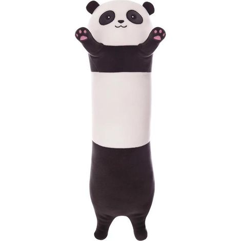 CUSCINO DI PELUCHE PANDA CUDDLY 50 CM - MASCOTTE LUNGO PER DORMIRE E COCCOLARE