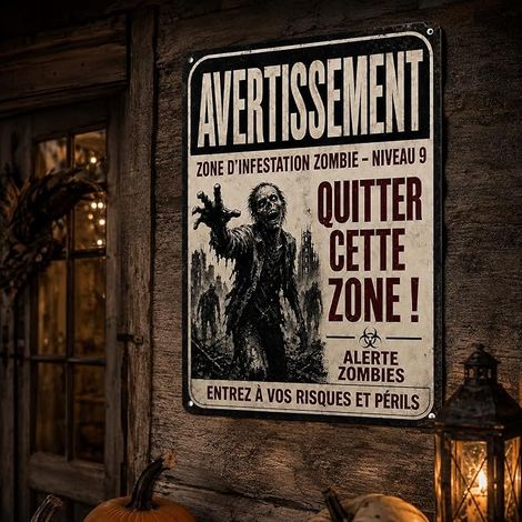 Metal Zombie Plaque Outdoor Decoration Decoration (1/5)