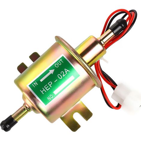 Bomba de combustible eléctrica universal de metal sólido para gasolina de 12 V en línea HEP-02A de baja presión para automóviles Mazda Toyota (1/5)