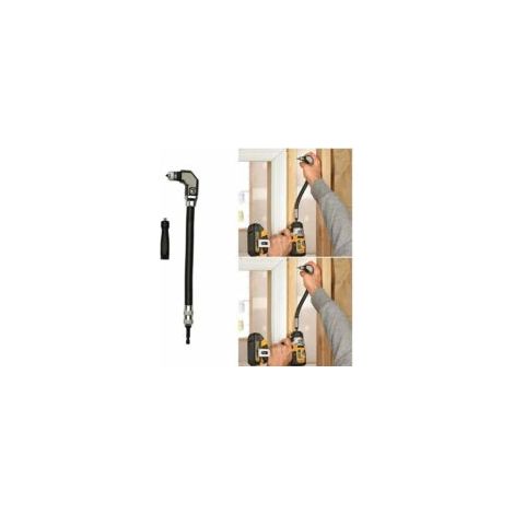 Mandrino flessibile ad angolo retto da 1/4" – Lunghezza 300 mm – Acciaio inossidabile per legno duro – Avvitatura precisa in spazi ristretti – Crezuo