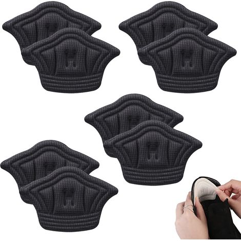 Lot de 4 paires de coussinets pour talons hauts, semelles antidérapantes, coussinets anti-frottements et ampoules, autocollants pour talons pour chaussures trop grandes, doublure de talonnette pour ch (1/5)