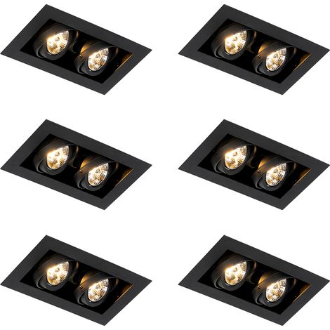 QAZQA 103938 - Spot encastrable - 6 pièces - L 250 mm - - éclairage intérieur - Salon I Chambre I Cuisine I Salle à manger (1/5)