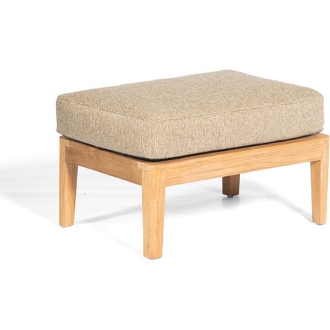 Sonnenpartner Cheyenne Hocker Fußhocker Sitzhocker Teakholz Beige/Braun 51x75x44