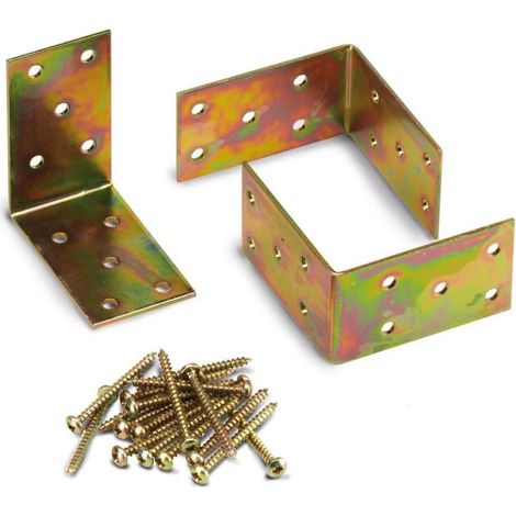 Kit 3 angolari 40x40 mm con viti per fissaggio cavaliere – 3 pz