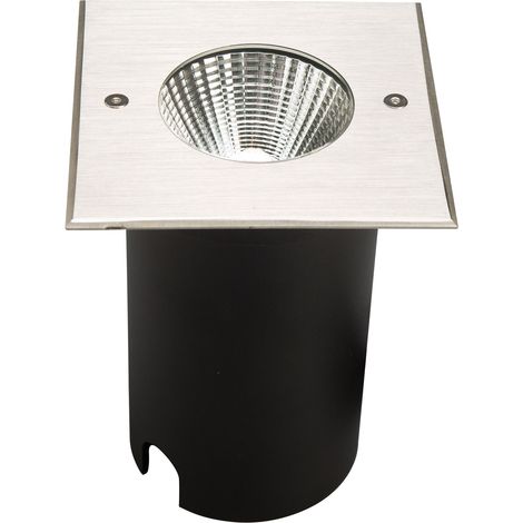 Encastré de sol extérieur COLOSS 3 SWITCH carré inox 2400K-4000K 15W - EUROPOLE - 54236