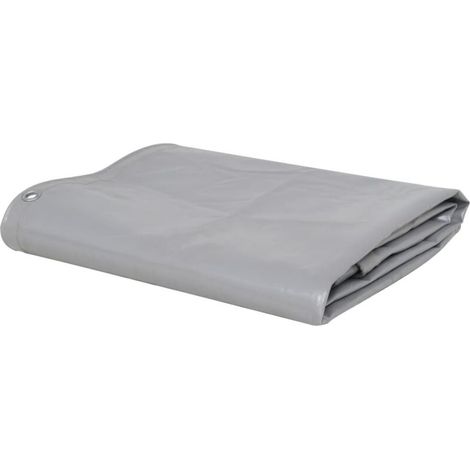 Bâche multifonctions, Bâche à bois Anti-Pluie, Couverture Étanche d'Extérieur 650 g / m² 2,5 x 3,5 m Gris NKK29303