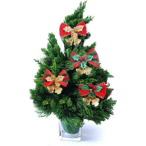 Noeud Papillon Bowknot Noël Décoration Ornement Sapin de Noel - Rouge - Lot de 4 - Adulte Mixte (1/4)