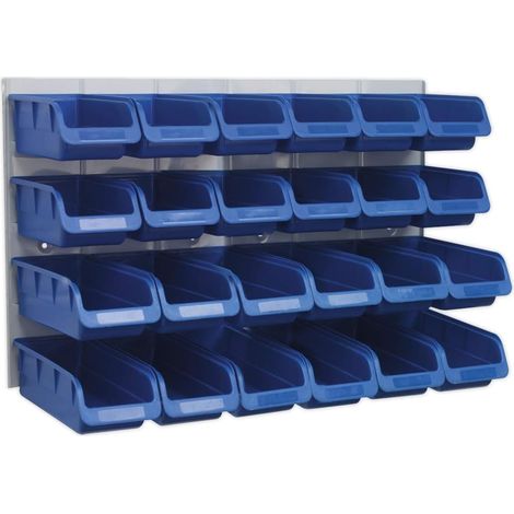 Combinaison Panneau tps131 Poubelle et 24 bacs, bleu (1/2)