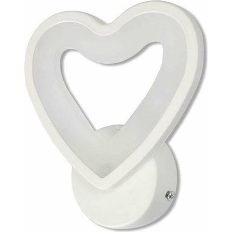 TrAdE Shop Traesio - Applique Led A Cuore 6w Lampada A Parete Lumetto Luce Fredda Calda Naturale E28 - -Bianco Naturale - (1/2)