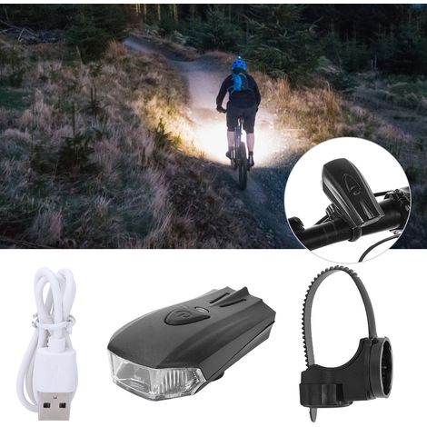 Phare avant de vélo rechargeable USB, étanche, lampe torche intelligente à induction pour vélo (1/5)