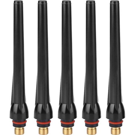 Machines à souder TIG, 0,9 x 0,5 cm, 5 pièces, capuchon arrière long, torche de soudage, couteau de soudage TIG, capuchon arrière pour fournitures de soudage SR17/SR18/SR26 (5 pièces) (1/5)