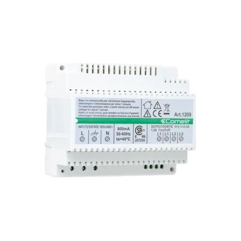 Kit videocitofono ULTRA SIMPLEBUS2 Comelit 10 famiglie da incasso