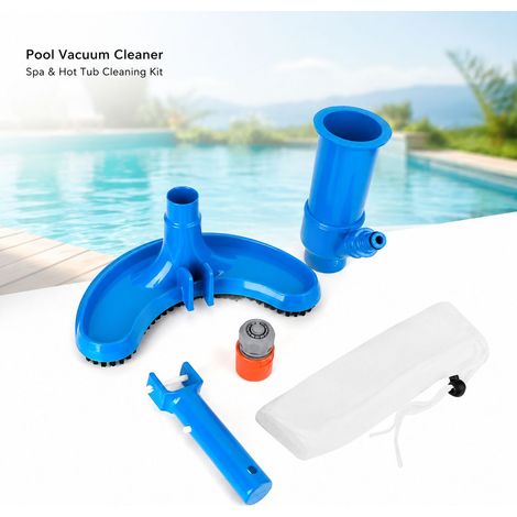 Brosse Aspirateur Piscine - Plastique Durable - Tête 25,7cm - Kit Nettoyage Spa & Jacuzzi avec Raccord Rapide (1/5)