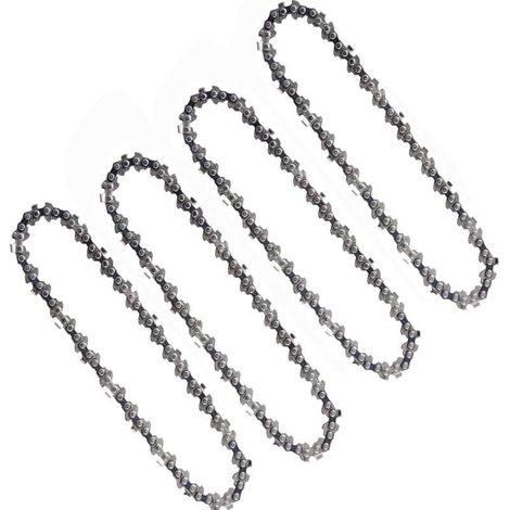Lot de 4 chaînes de tronçonneuse 6 pouces – 37 maillons d'entraînement – Pour mini tronçonneuses électriques sans fil – Performance optimale (1/5)