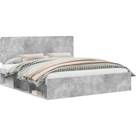 Bed Frame with Headboard Concerte 180 x 200 cm Solid Pine Wood vidaXL (1/5)