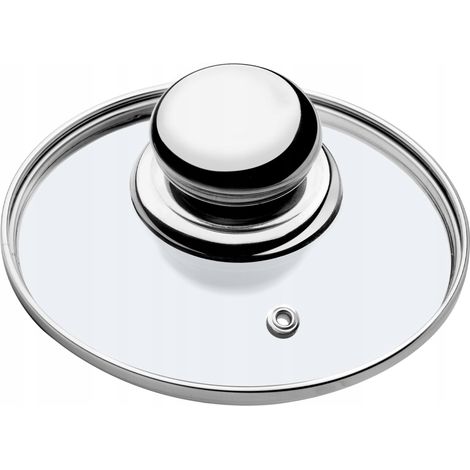 KADAX Tapa de cristal con mango de acero, accesorio culinario para realzar tus ollas, cacerolas y sartenes al cocinar (18 cm) (1/5)