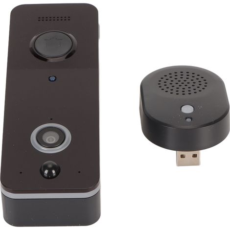 Sonnette vidéo visible avec vision nocturne HD, Wi-Fi et télécommande pour la maison