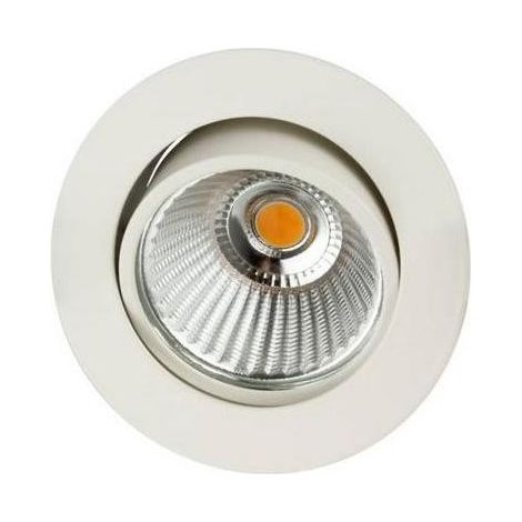 Indigo – Spot encastrable orientable blanc mat 6W 3000K – Pour espaces de vie – Installation facile par ressorts – Aluminium durable (1/3)