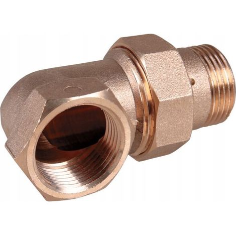 Raccordo filettato angolare in ottone con O-ring 1""