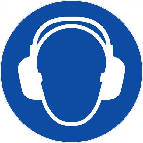 Panneau Obligation casque anti-bruit - Rigide Ø450mm - 4080581