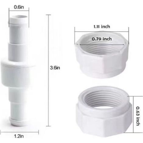 Tuyau pivotant + écrou de rechange pour Polaris Pool Cleaner 180 280 380 D20 D-20 C15-RAPANDA (1/5)