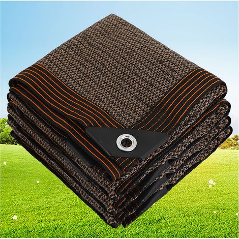Voile Ombrage,HDPE Toile D'ombrage Pergola Serres Filet D'ombrage,Protection Rayons 80-95% UV Filet D'ombrage,pour La Couverture VéGéTale/Jardin/Voitures/Terrasse/Camping,Marron,2x2m (1/5)