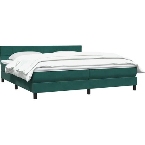 Boxspringbett mit Matratze Dunkelgrün 180x220 cm Samt vidaXL