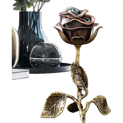 Brûle-Encens Encensoir Collecteur De Cendres avec Un Motif De Rose Support Pour Encens Convient Pour Salon Yoga Méditation Spa Bureau Chambre Appartement Et (1/5)